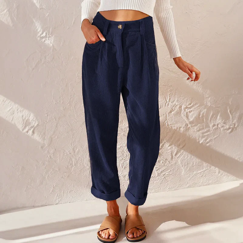 Sofia Amoretti High-Waist Corduroy Pants - Image 4