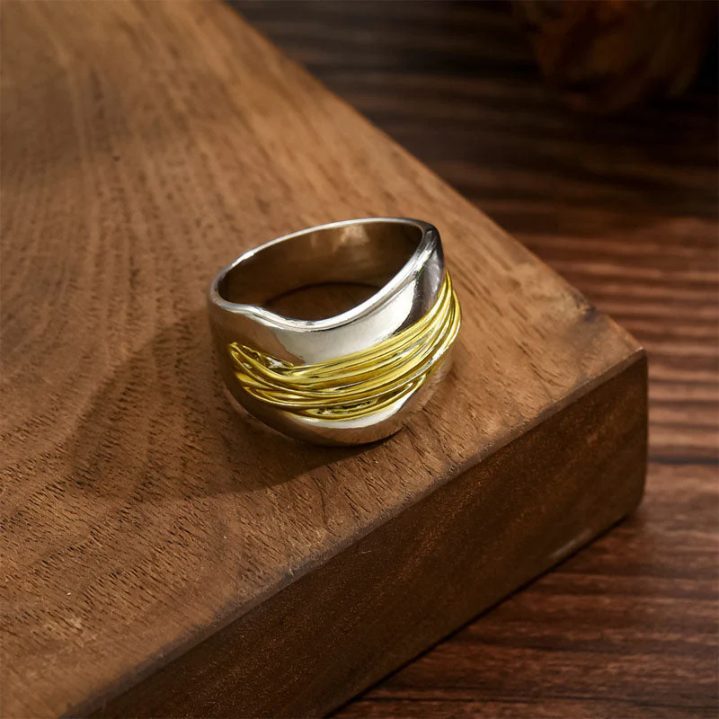 Sofia Amoretti Layered Two-Tone Ring - Image 2