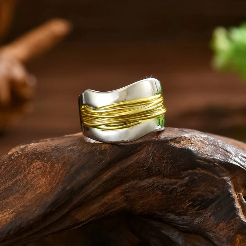 Sofia Amoretti Layered Two-Tone Ring - Image 3