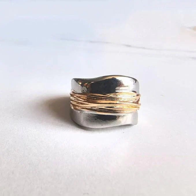 Sofia Amoretti Layered Two-Tone Ring - Image 5