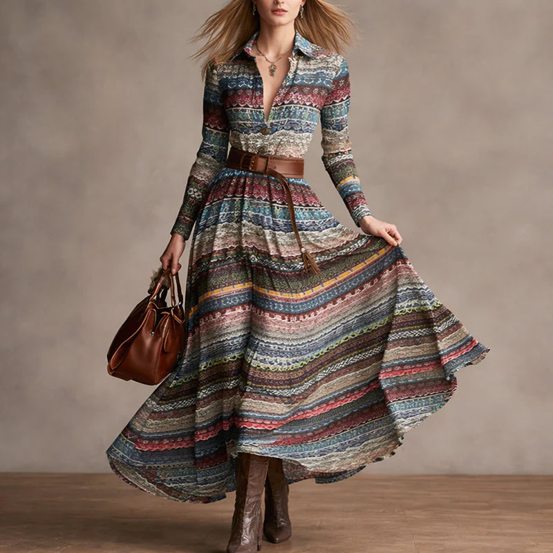 Sofia Amoretti Multicolor Bohemian Pattern Maxi Dress - Image 2