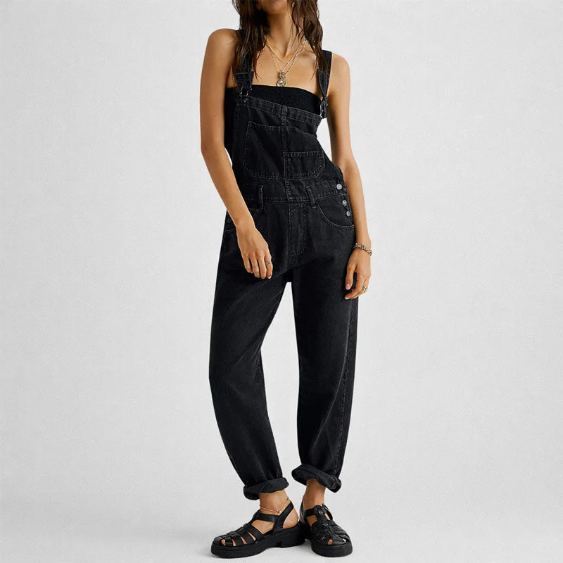 Sofia Amoretti Straight-Leg Denim Overalls - Image 4