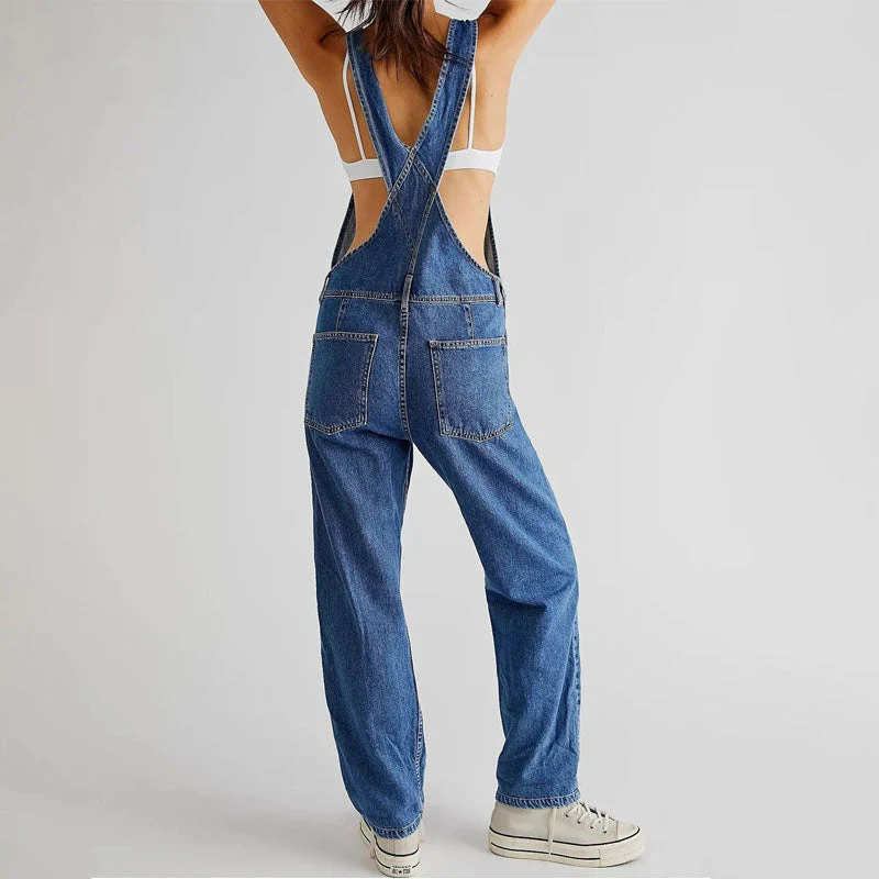 Sofia Amoretti Straight-Leg Denim Overalls - Image 5