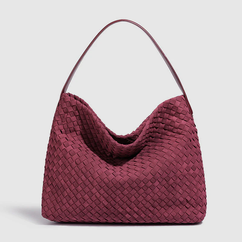 Sofia Amoretti Suede Woven Shoulder Bag - Image 2