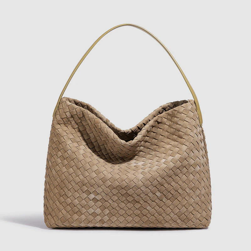 Sofia Amoretti Suede Woven Shoulder Bag - Image 4