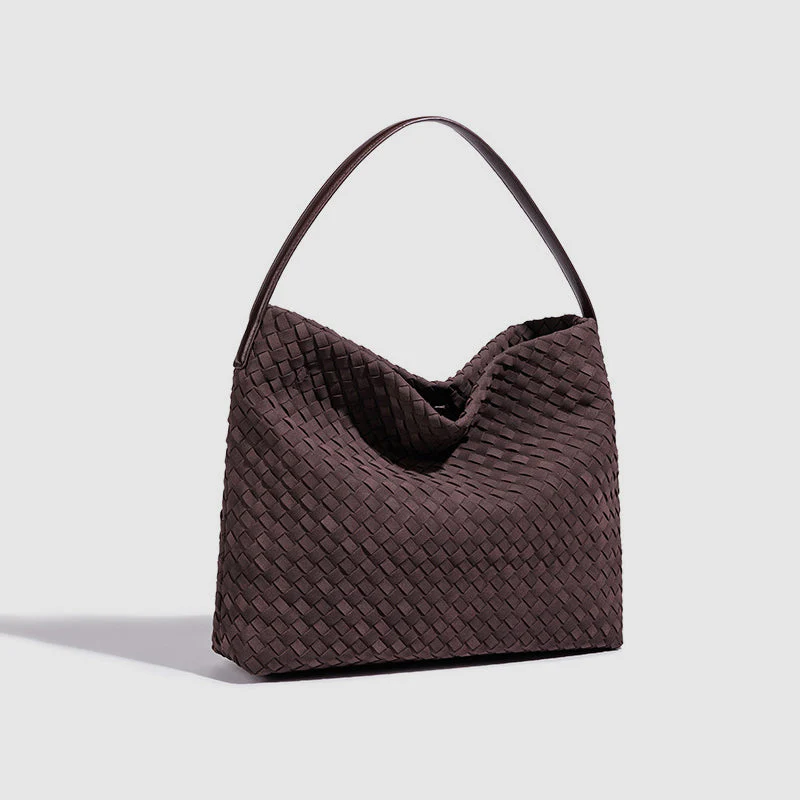 Sofia Amoretti Suede Woven Shoulder Bag - Image 5