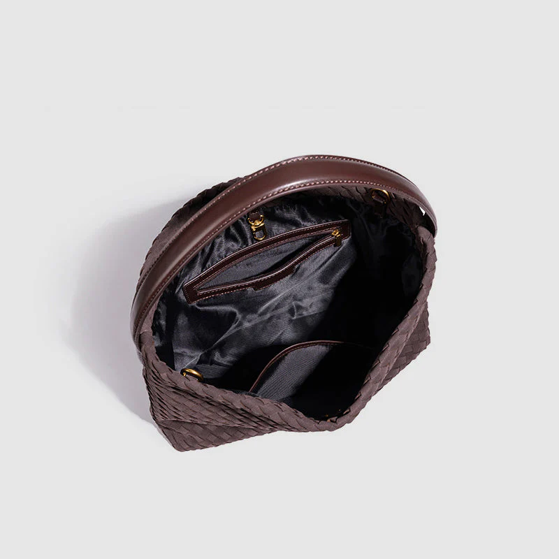 Sofia Amoretti Suede Woven Shoulder Bag - Image 6
