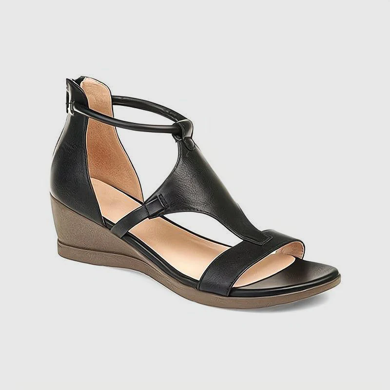 Sofia Amoretti T-Strap Wedge Sandals - Image 7