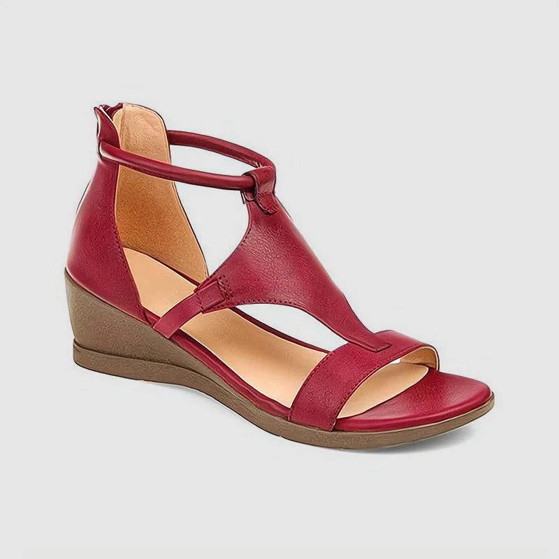 Sofia Amoretti T-Strap Wedge Sandals - Image 8