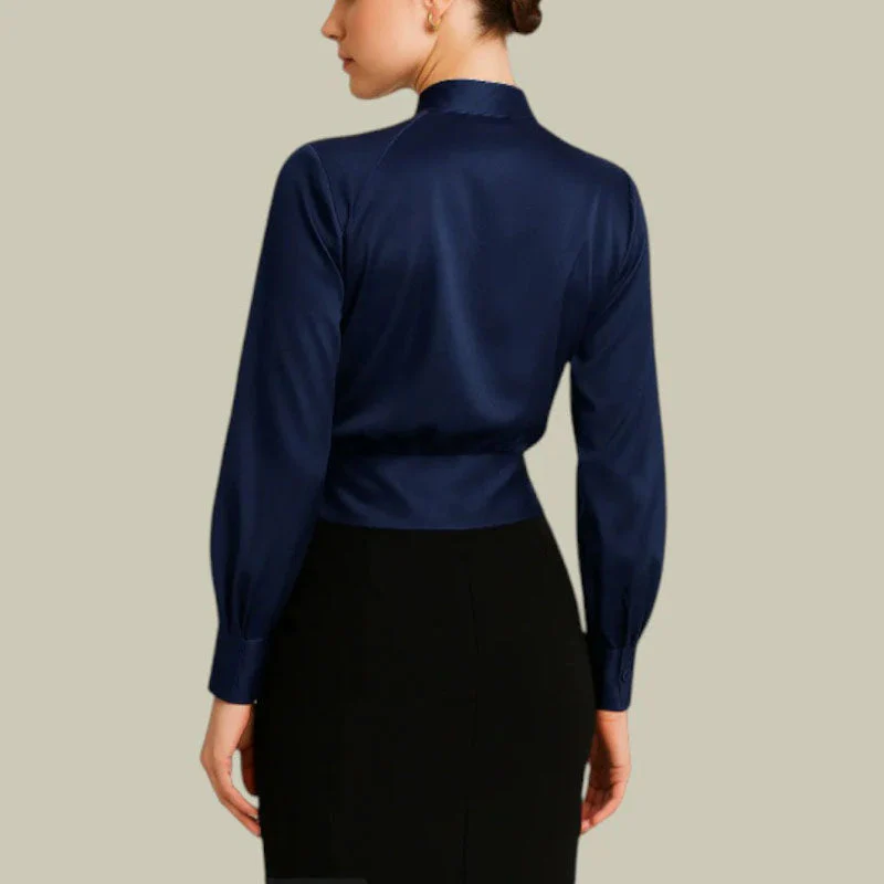 Sofia Amoretti V-Neck Wrap Front Blouse - Image 3