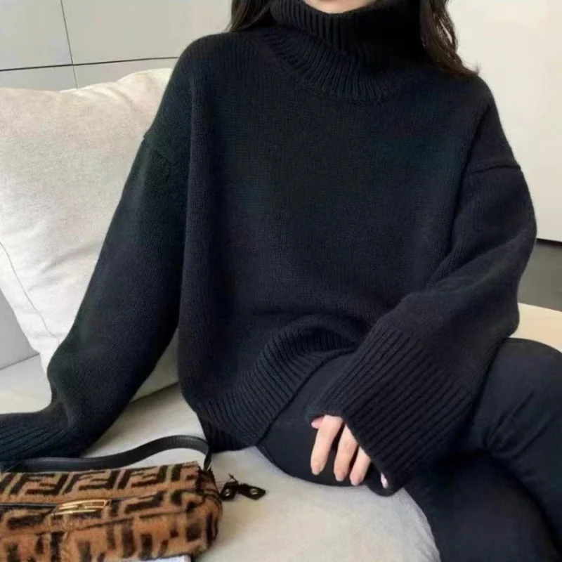 Soft Knit Turtleneck Sweater for Women - Image 5