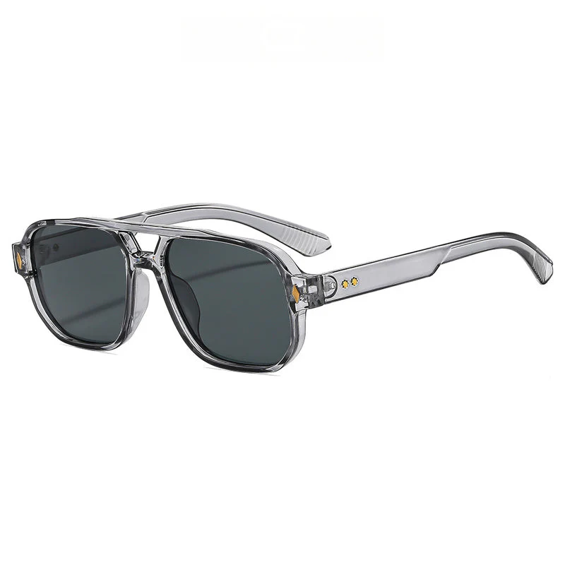 Square Frame Sunglasses with Double-Bridge Accent - Image 2