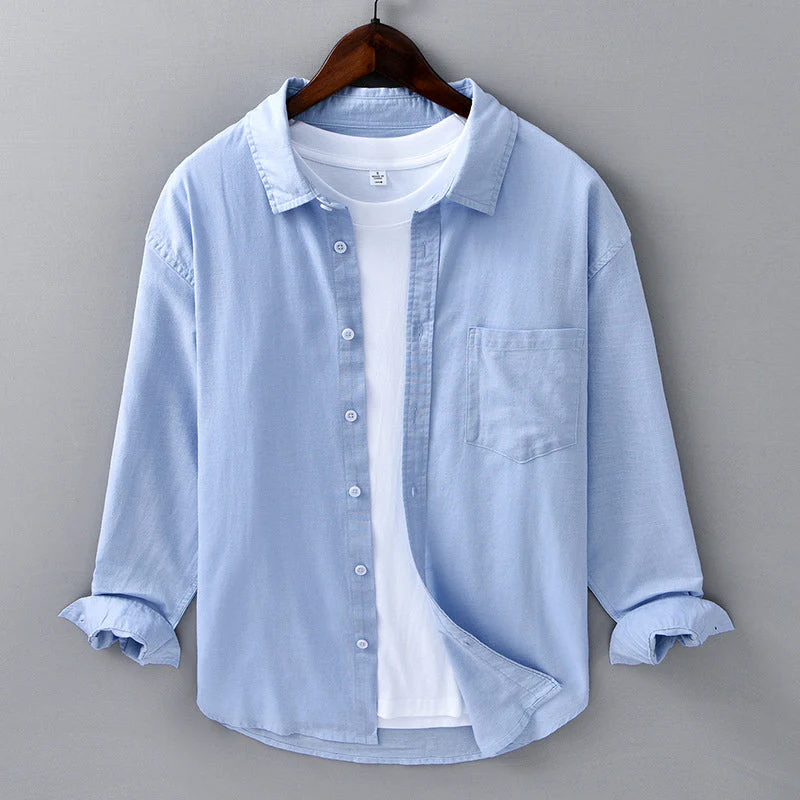 Theodore Willow Azure Linen Shirt - Image 3