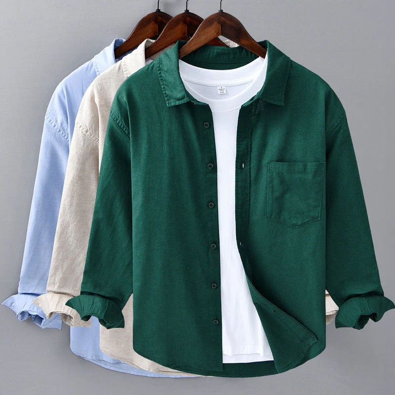 Theodore Willow Azure Linen Shirt - Image 7