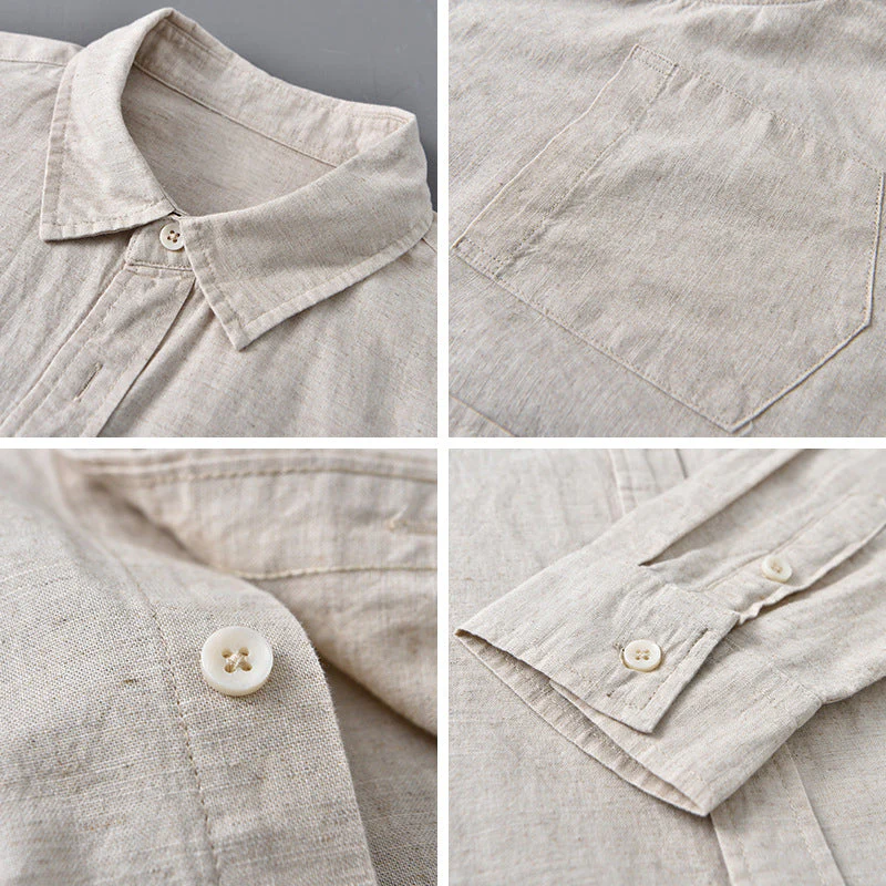 Theodore Willow Azure Linen Shirt - Image 9