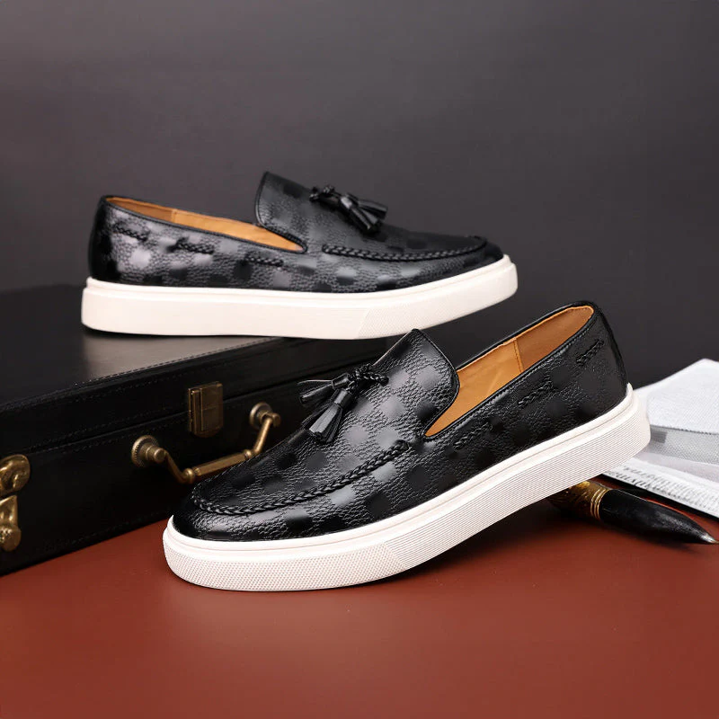 Theodore Willow Embossed Texture Loafers - Image 4