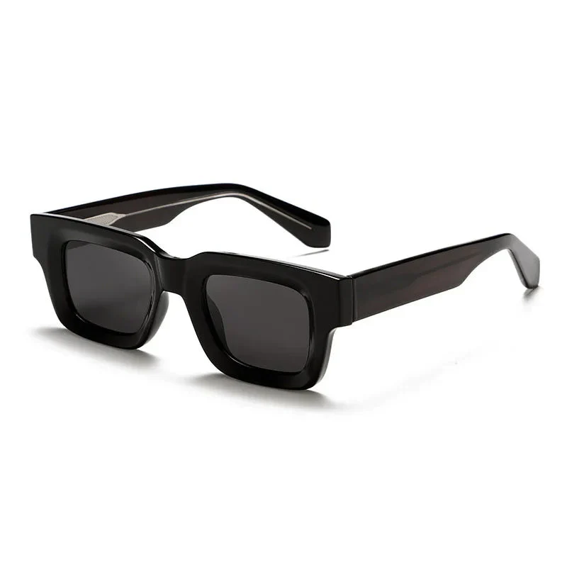 Thick Square Sunglasses with Boxy Frame - Image 2