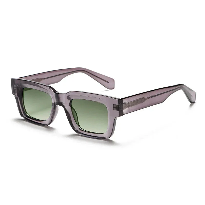 Thick Square Sunglasses with Boxy Frame - Image 3