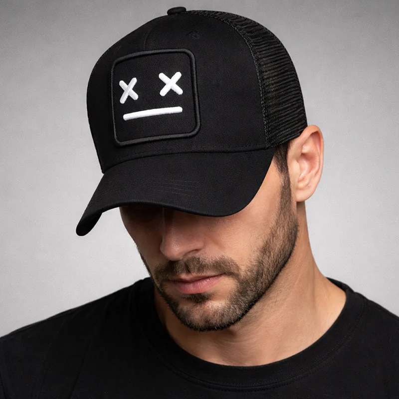 Trucker Cap with Embroidered Face Patch - Image 5