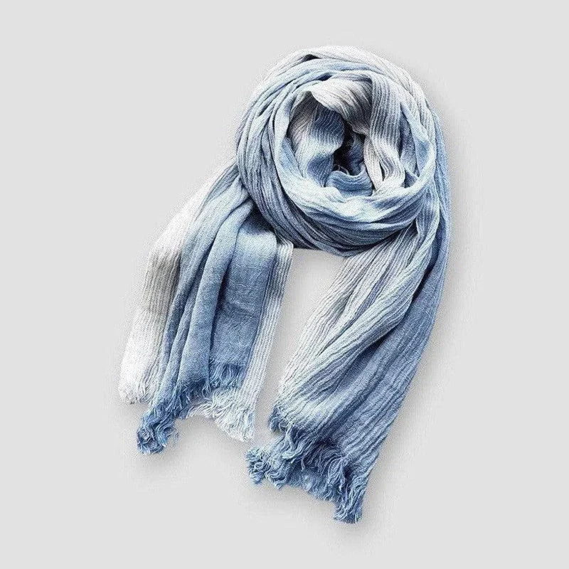 Two Tone Textured Fringe Scarf - Image 3