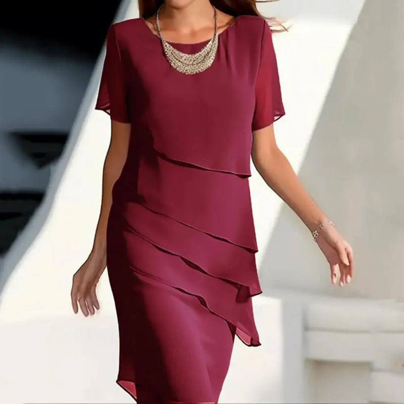 Valentina Rossi Asymmetrical Midi Dress - Image 2