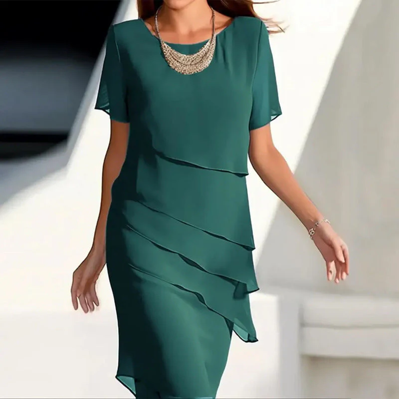 Valentina Rossi Asymmetrical Midi Dress - Image 3