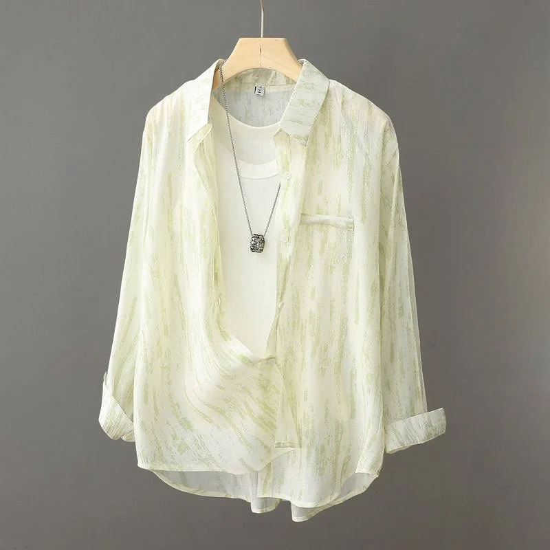 Valentina Rossi Brushstroke Print Button-Up Shirt - Image 2