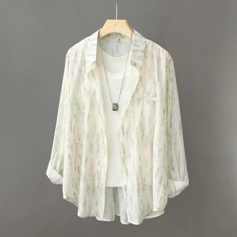 Valentina Rossi Brushstroke Print Button-Up Shirt - Image 3