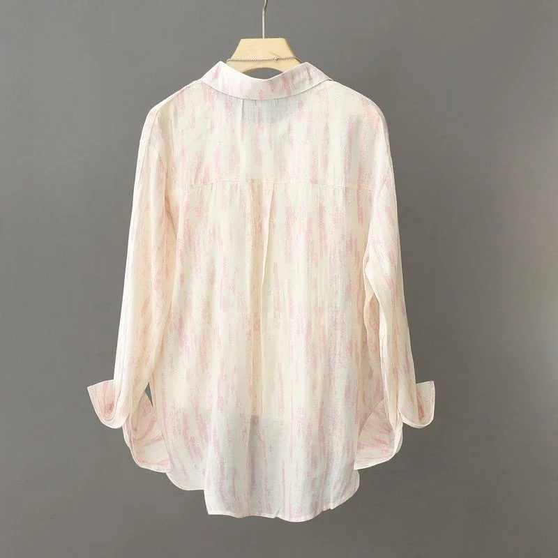 Valentina Rossi Brushstroke Print Button-Up Shirt - Image 4