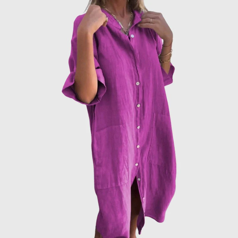 Valentina Rossi Button-Up Shirt Dress - Image 2