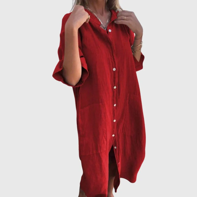 Valentina Rossi Button-Up Shirt Dress - Image 3