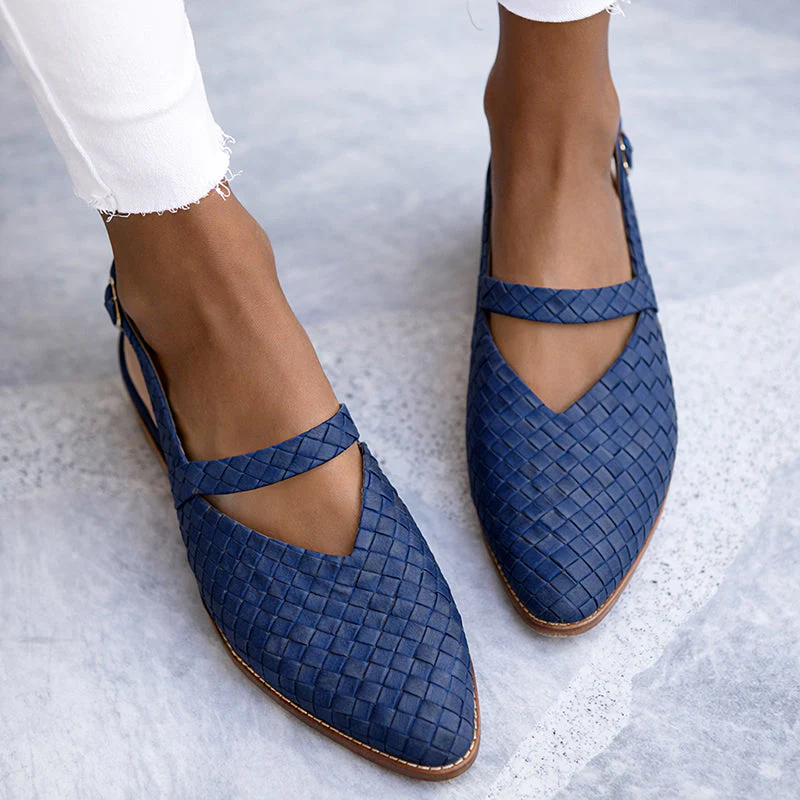 Valentina Rossi Embossed Slingback Flats - Image 2