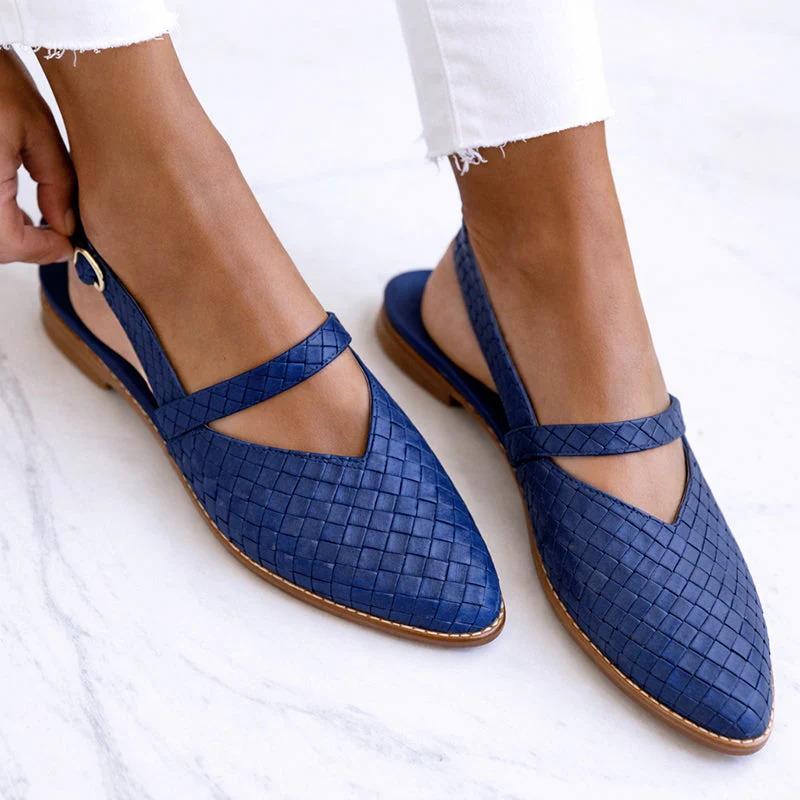 Valentina Rossi Embossed Slingback Flats - Image 6