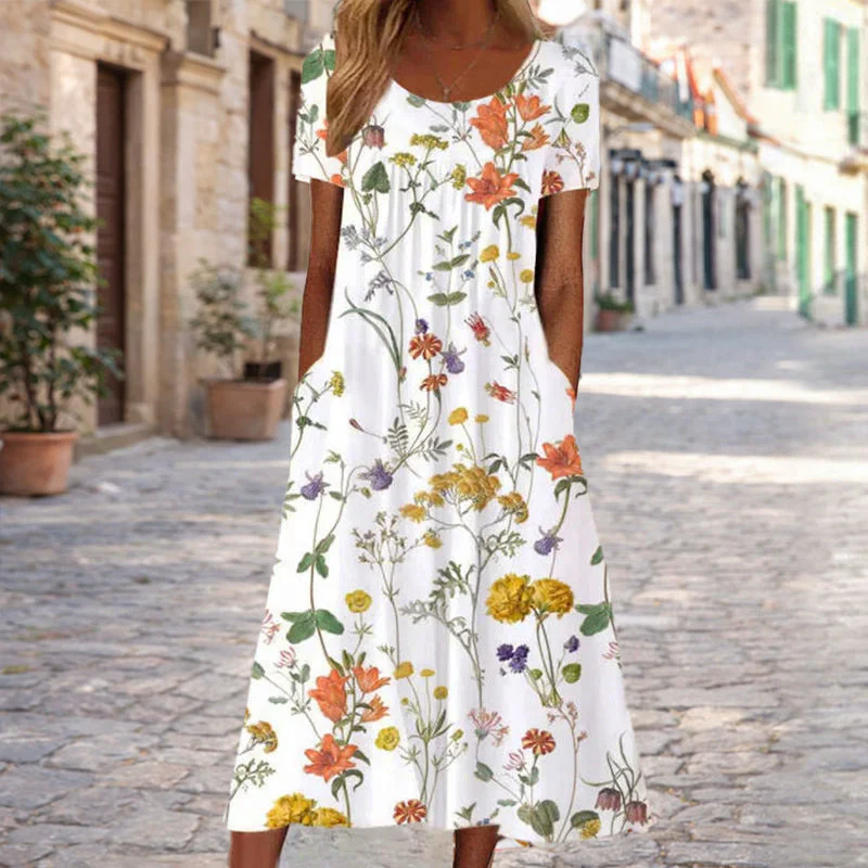 Valentina Rossi Floral A-Line Midi Dress - Image 3