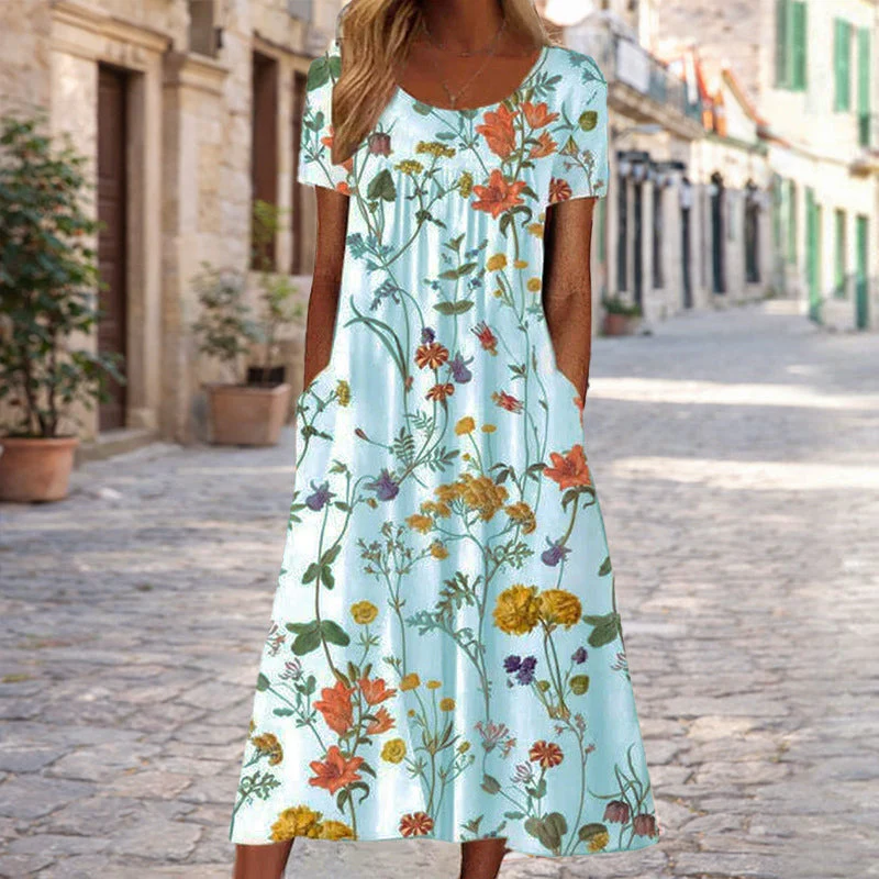 Valentina Rossi Floral A-Line Midi Dress - Image 4