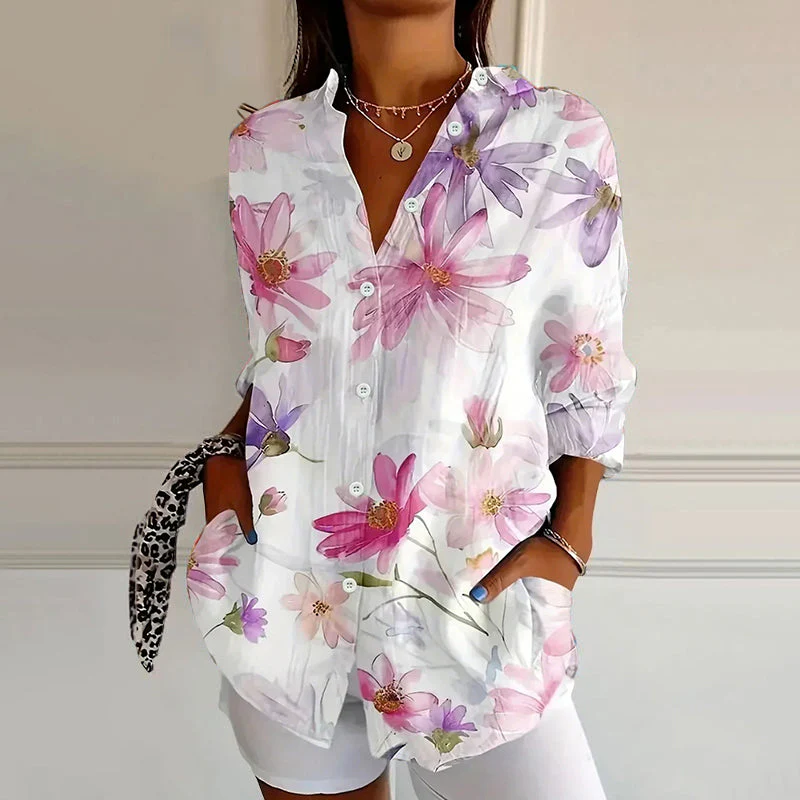 Valentina Rossi Floral Splash Blouse - Image 4