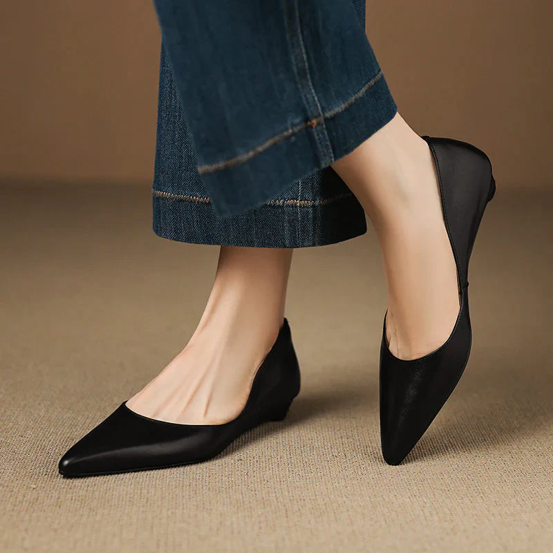 Valentina Rossi Genuine Leather Pointed Flats - Image 2