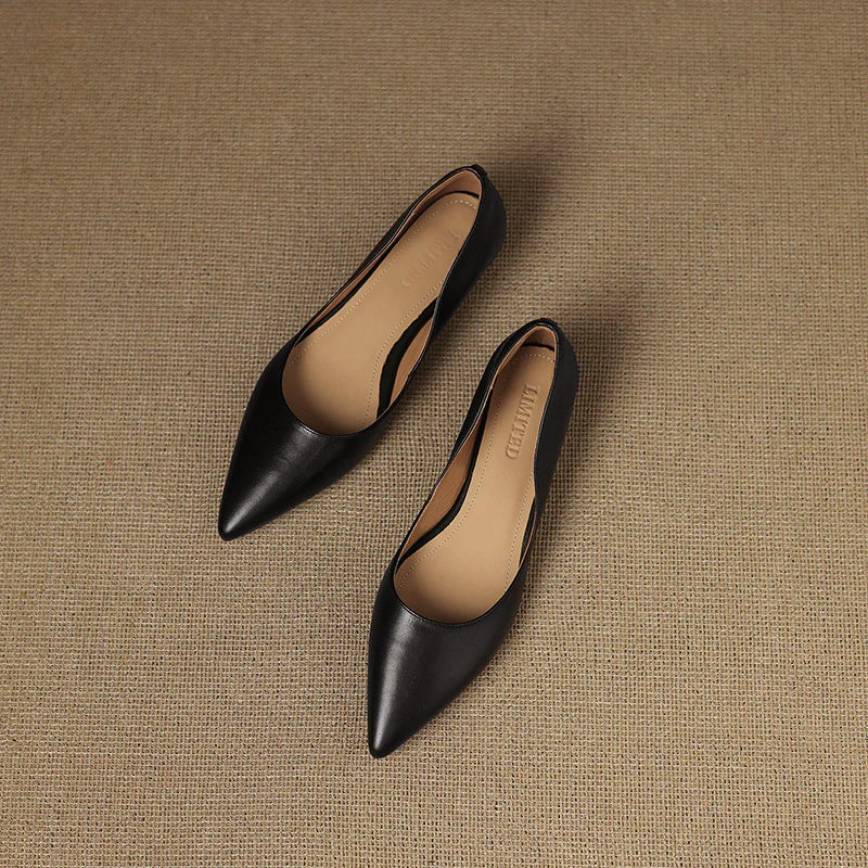 Valentina Rossi Genuine Leather Pointed Flats - Image 4