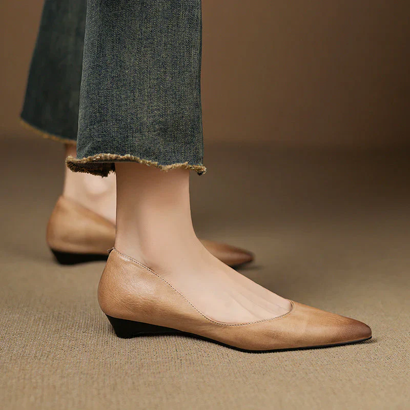 Valentina Rossi Genuine Leather Pointed Flats - Image 6