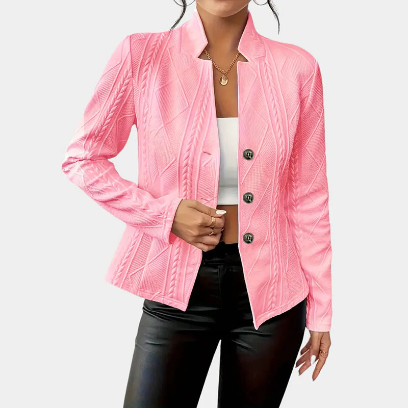 Valentina Rossi Geometric Pattern Fitted Blazer - Image 2