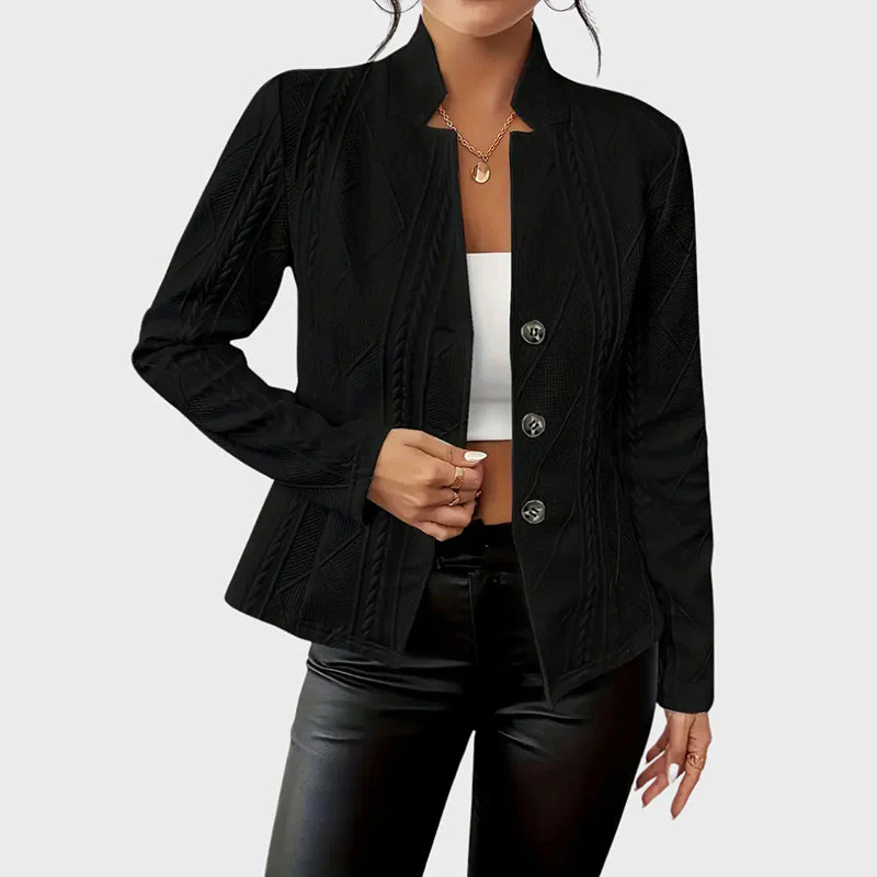 Valentina Rossi Geometric Pattern Fitted Blazer - Image 4