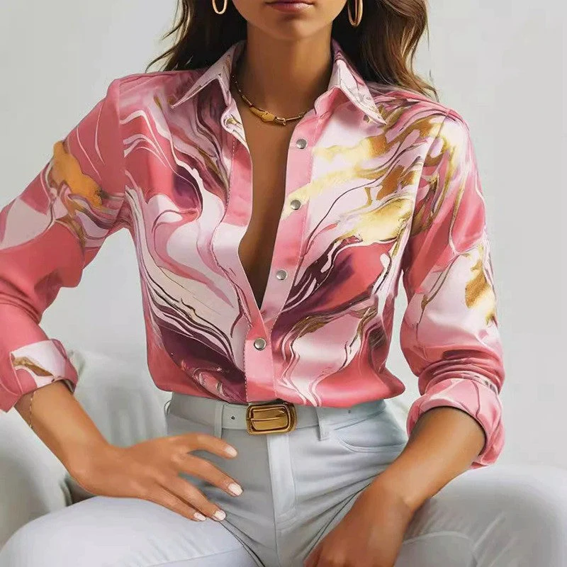 Valentina Rossi Marble Swirl Blouse - Image 2