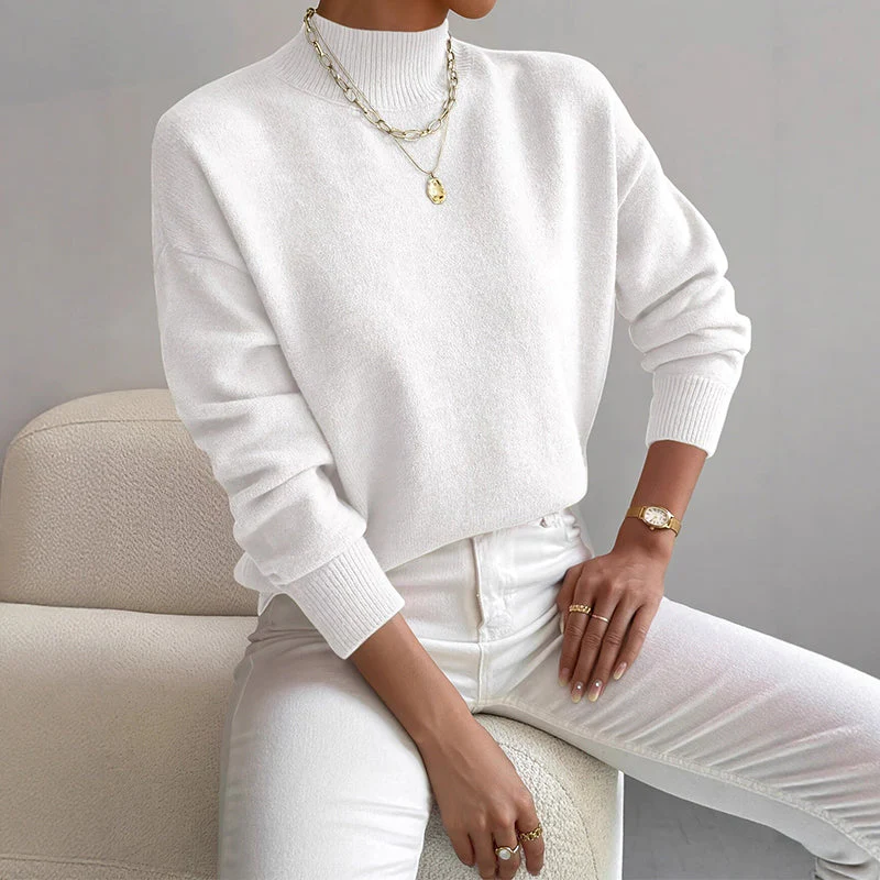 Valentina Rossi Mock Neck Knit Sweater - Image 4