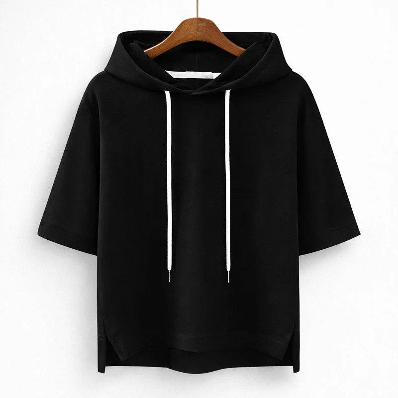 Valentina Rossi Short Sleeve Hooded Pullover - Image 4