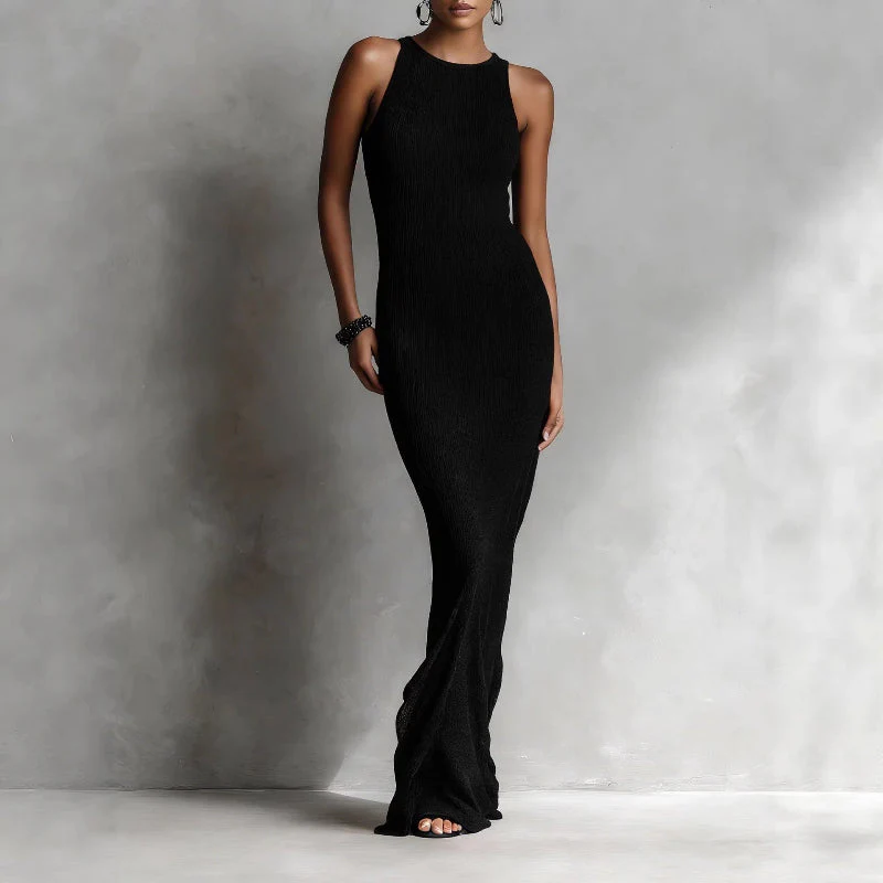 Valentina Rossi Sleeveless Ribbed Maxi Dress - Image 5
