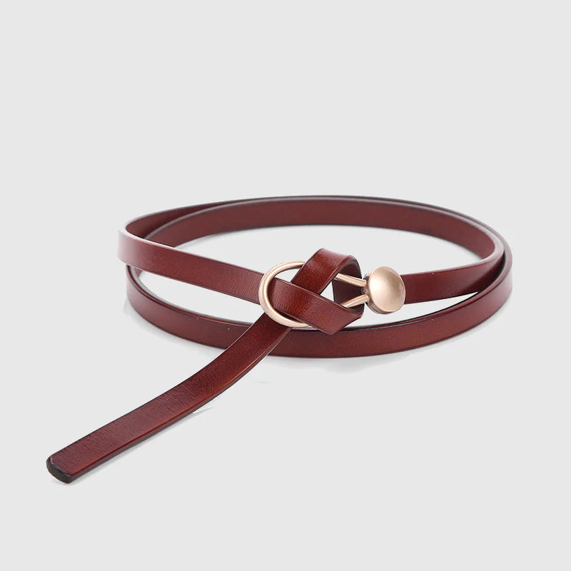 Valentina Rossi Slim Belt with Metal Hook - Image 2