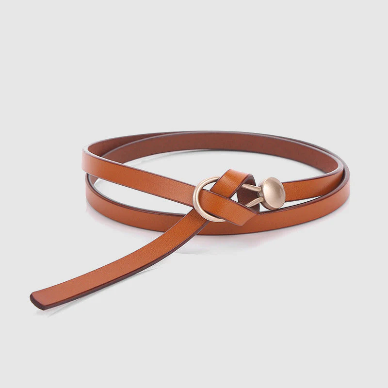 Valentina Rossi Slim Belt with Metal Hook - Image 3