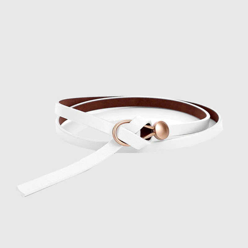 Valentina Rossi Slim Belt with Metal Hook - Image 4