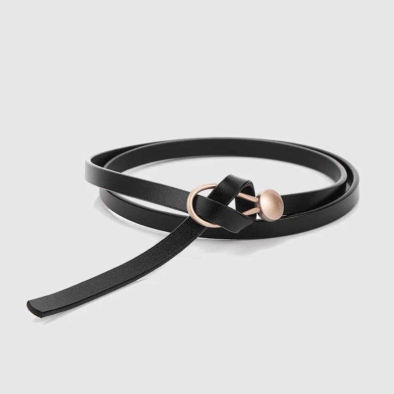 Valentina Rossi Slim Belt with Metal Hook - Image 5