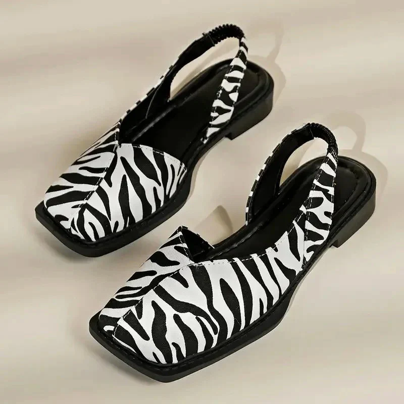 Valentina Rossi Square-Toe Slingback Flats - Image 3
